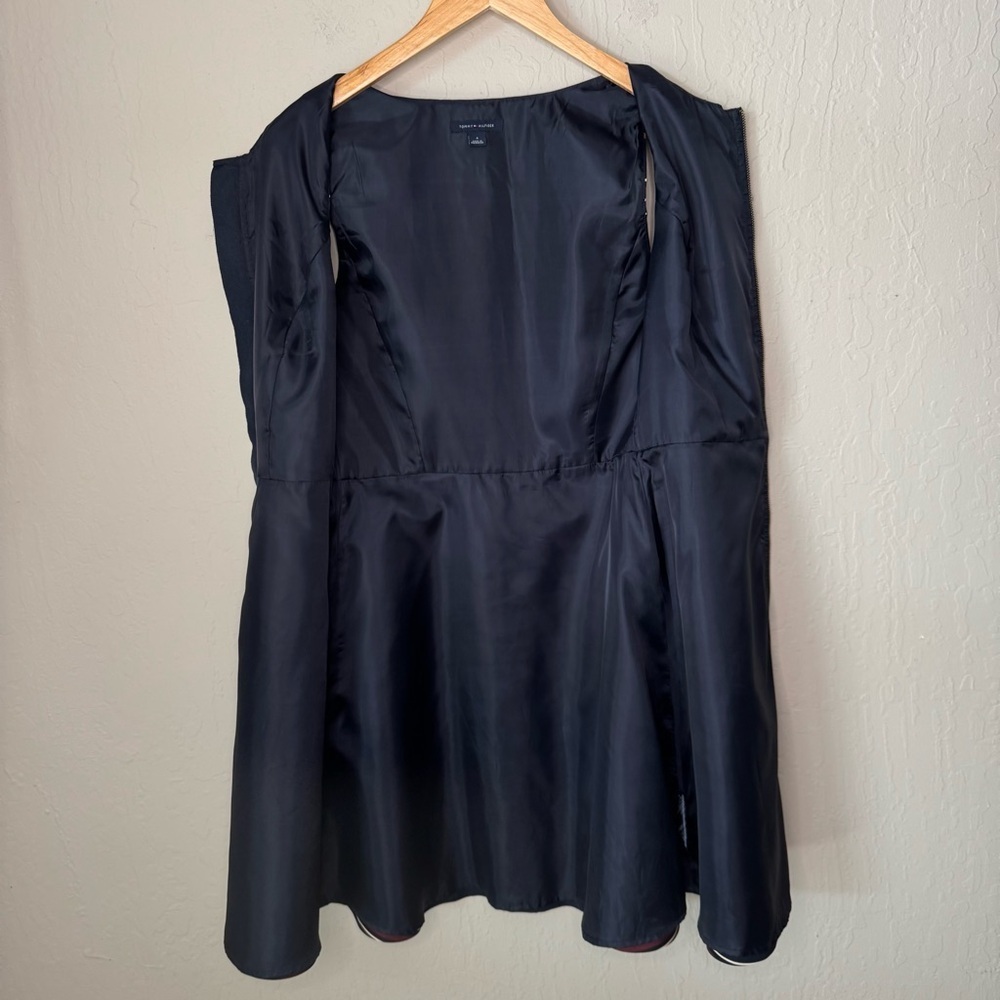 TOMMY HILFIGER Striped Zip Front A Line Dress Sleeveless Preppy Size 4 - Picture 14 of 16